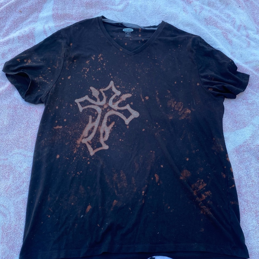 grunge skater y2k cross baggy tee shirt
